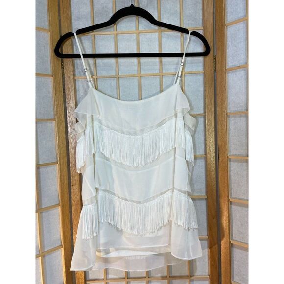 WHBM Med Fringe Sleeveless Blouse - Picture 7 of 16